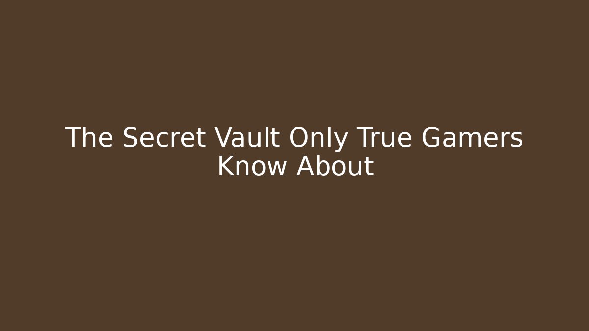 The Secret Vault Only True Gamers Know About - Buddy Program