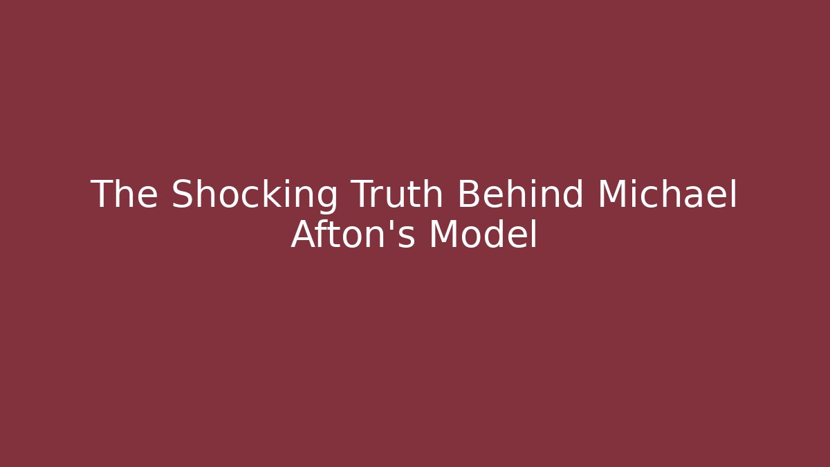 The Shocking Truth Behind Michael Afton's Model - Buddy Program