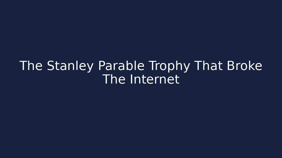 The Stanley Parable Trophy That Broke The Internet
