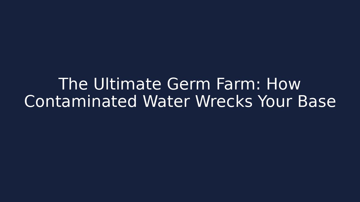 The Ultimate Germ Farm: How Contaminated Water Wrecks Your Base