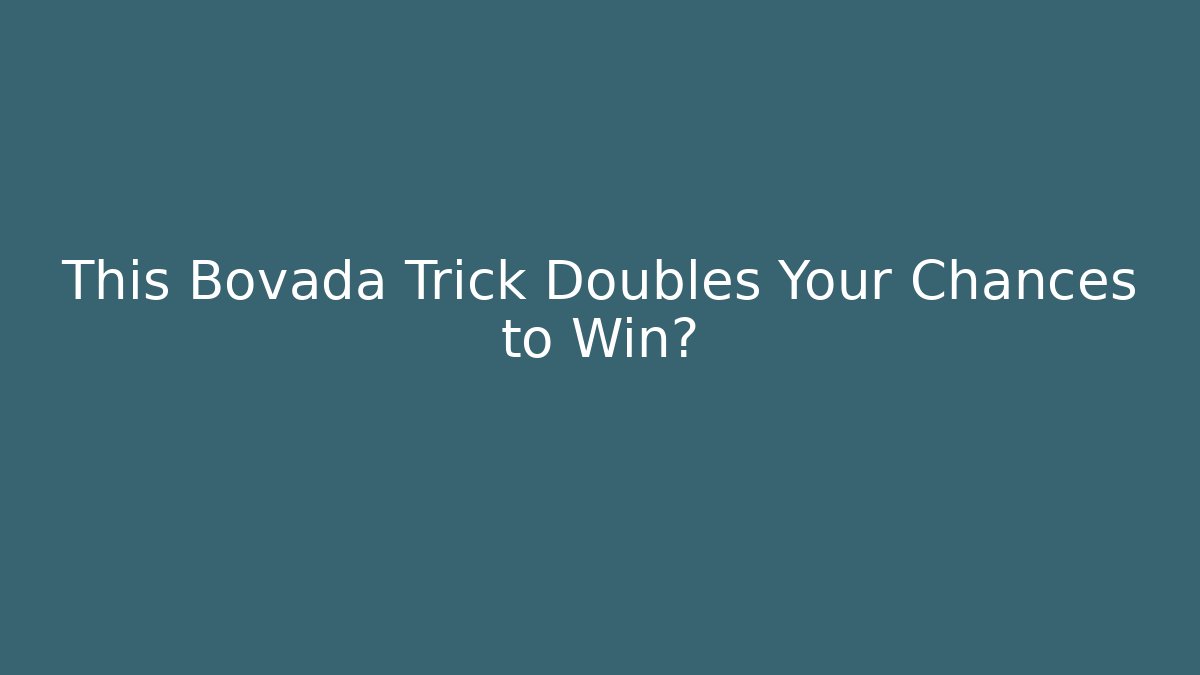 This Bovada Trick Doubles Your Chances to Win? - Buddy Program
