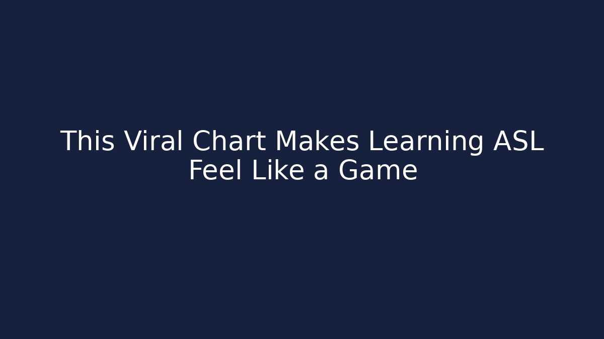 This Viral Chart Makes Learning ASL Feel Like a Game