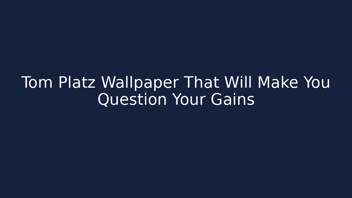 Tom Platz Wallpaper That Will Make You Question Your Gains