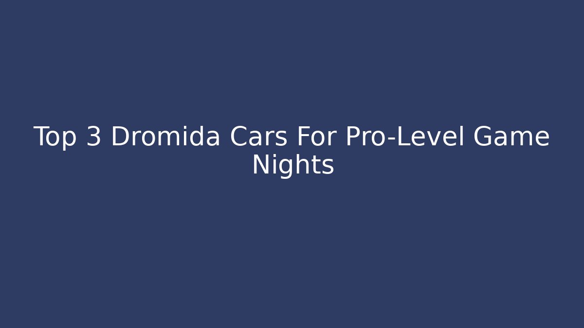 Top 3 Dromida Cars For Pro-Level Game Nights