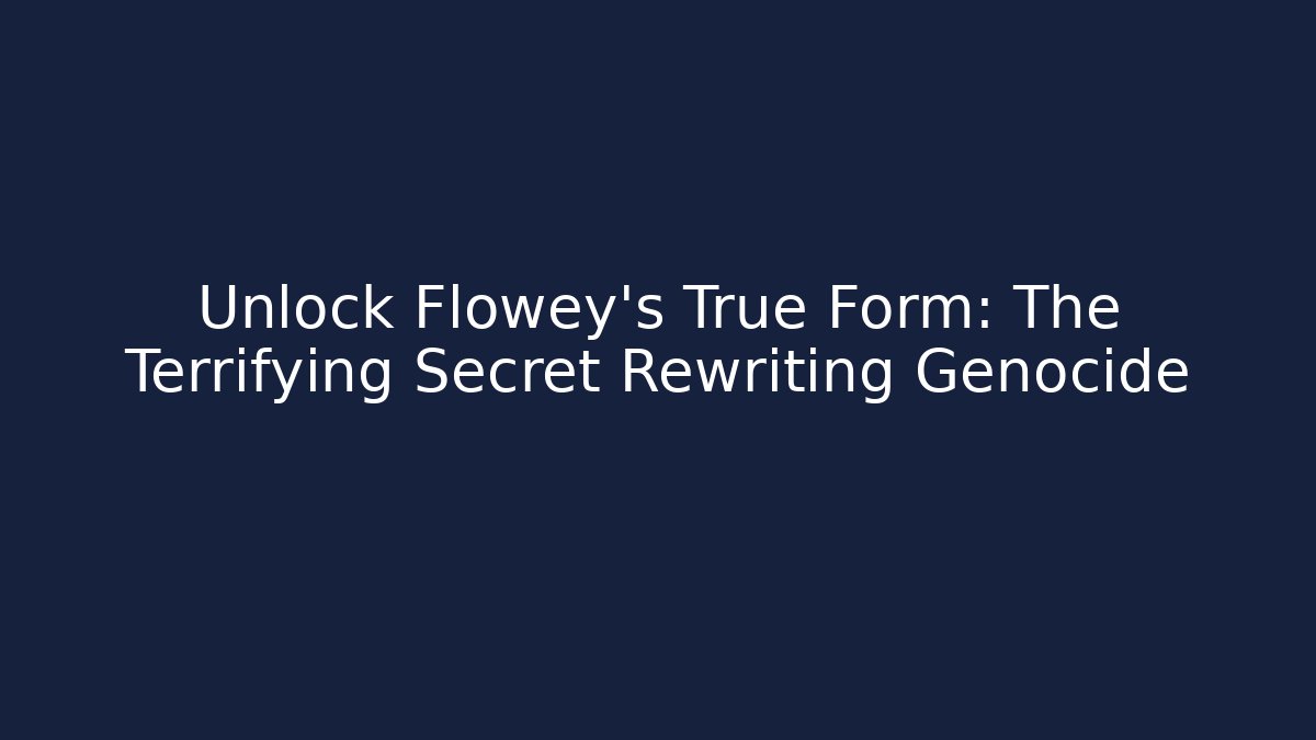 Unlock Flowey's True Form: The Terrifying Secret Rewriting Genocide