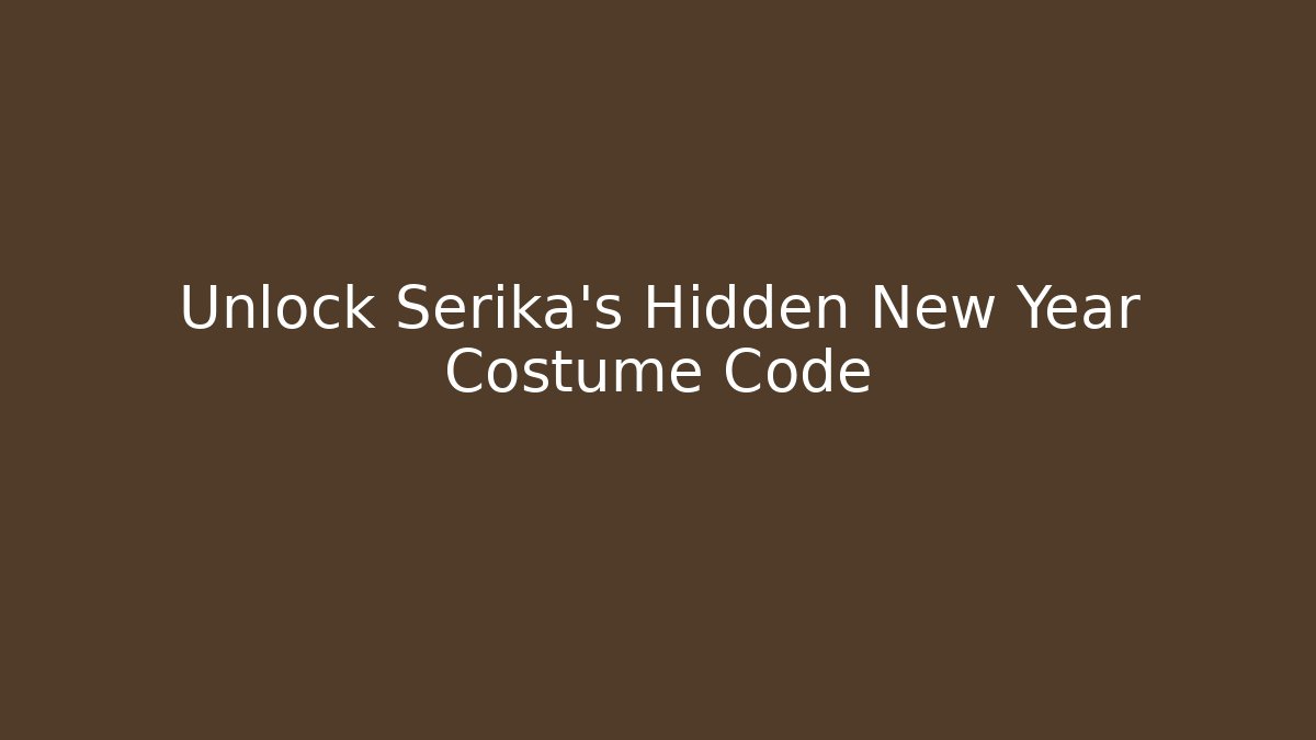 Unlock Serika's Hidden New Year Costume Code - Buddy Program