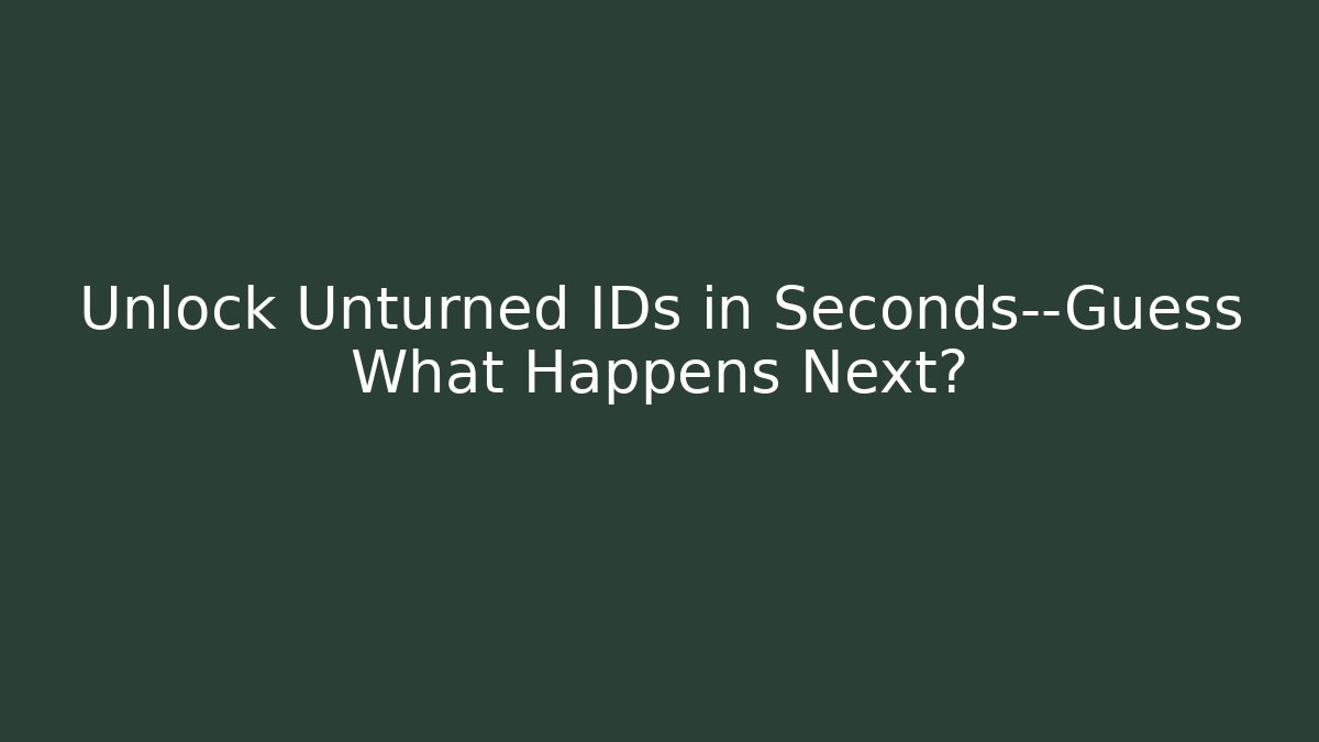 Unlock Unturned IDs in Seconds—Guess What Happens Next? - Buddy Program