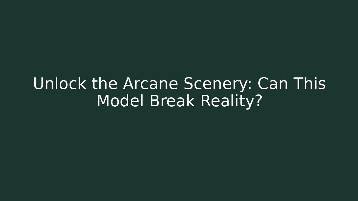 Unlock the Arcane Scenery: Can This Model Break Reality? - Buddy Program