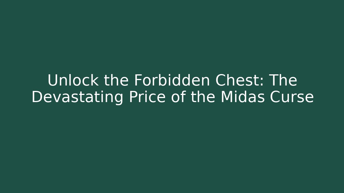 Unlock the Forbidden Chest: The Devastating Price of the Midas Curse
