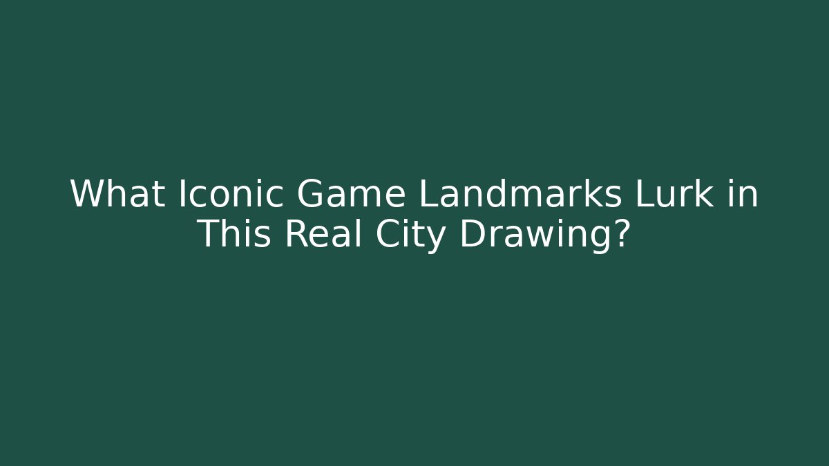 What Iconic Game Landmarks Lurk in This Real City Drawing? - Buddy Program