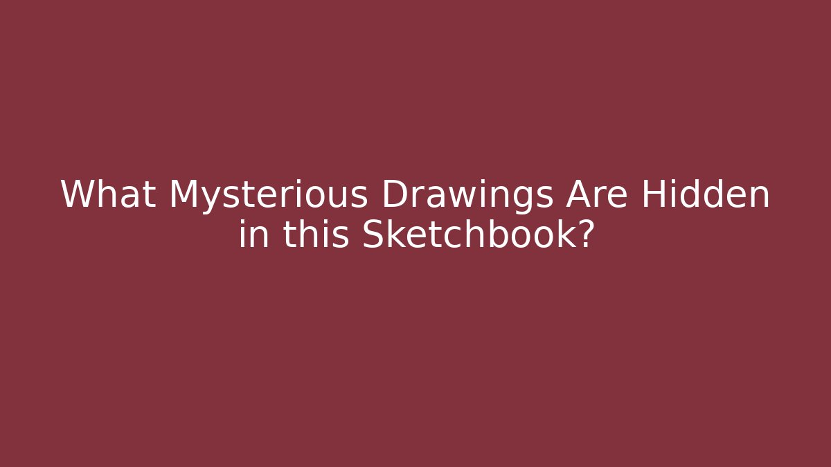 What Mysterious Drawings Are Hidden in this Sketchbook?