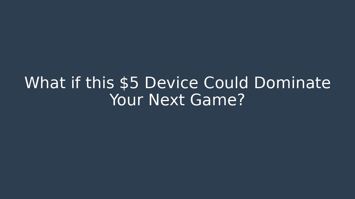 What if this $5 Device Could Dominate Your Next Game? - Buddy Program