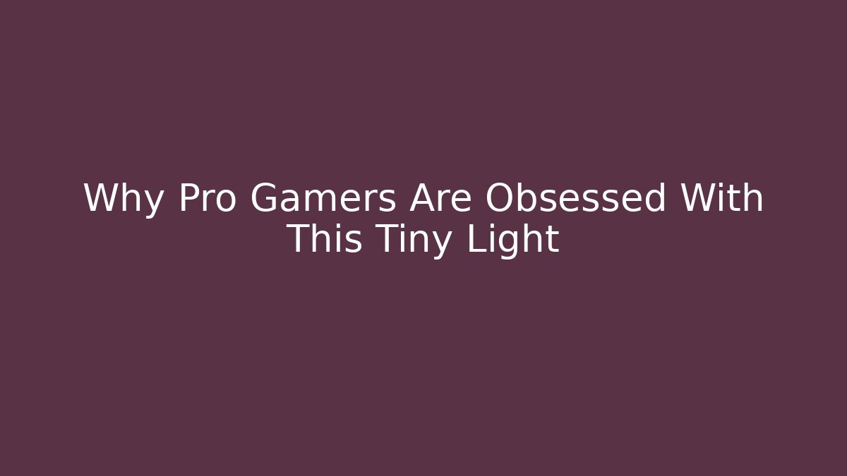 Why Pro Gamers Are Obsessed With This Tiny Light