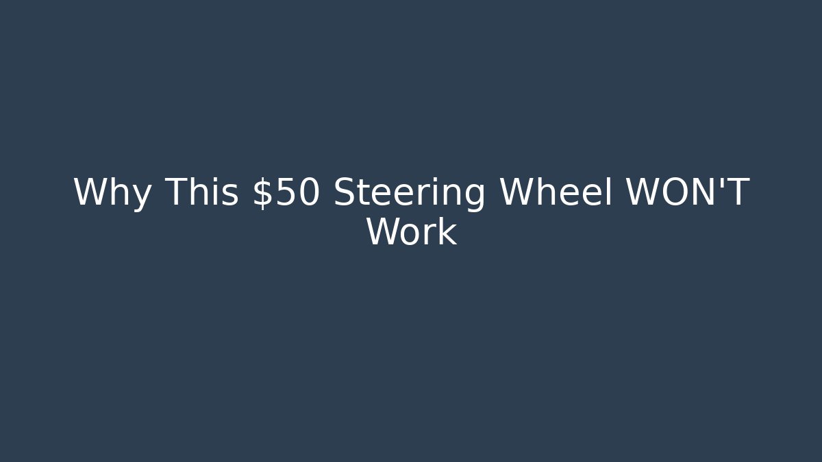 Why This $50 Steering Wheel WON'T Work - Buddy Program
