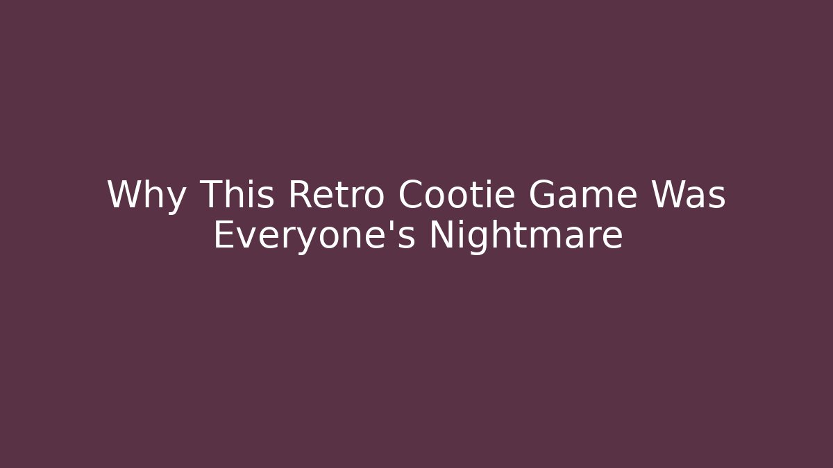 Why This Retro Cootie Game Was Everyone's Nightmare