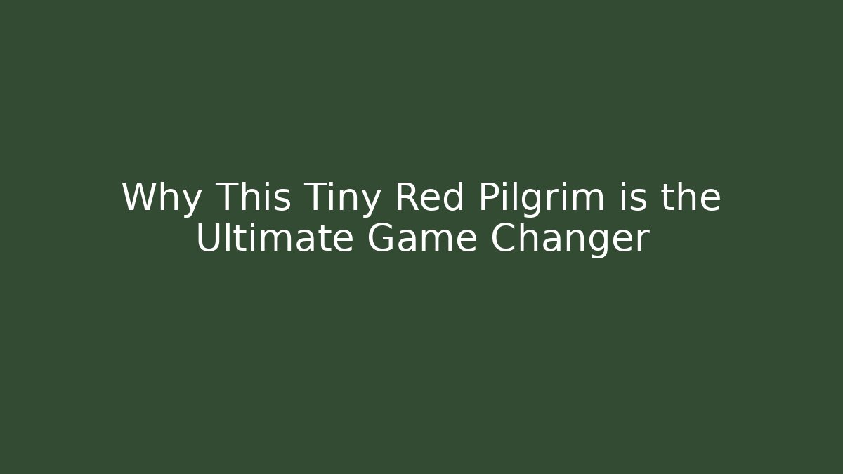 Why This Tiny Red Pilgrim is the Ultimate Game Changer - Buddy Program