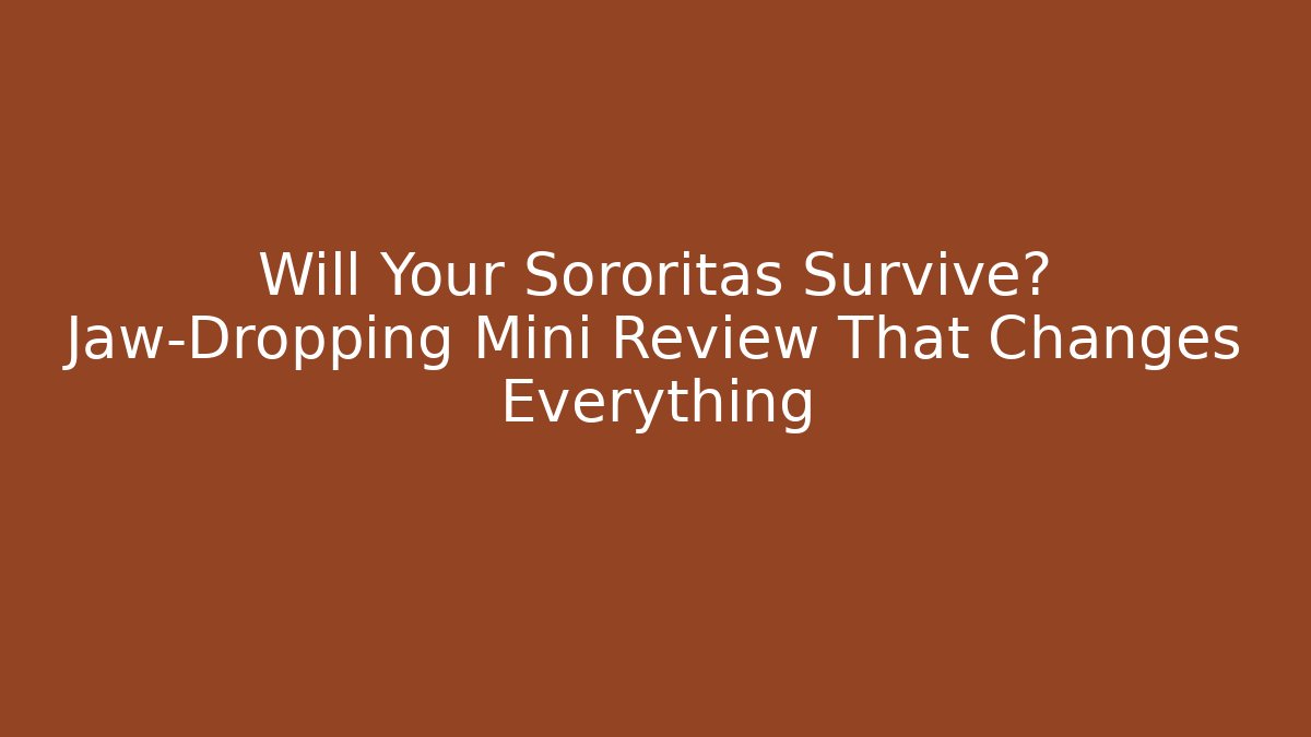 Will Your Sororitas Survive? Jaw-Dropping Mini Review That Changes Everything