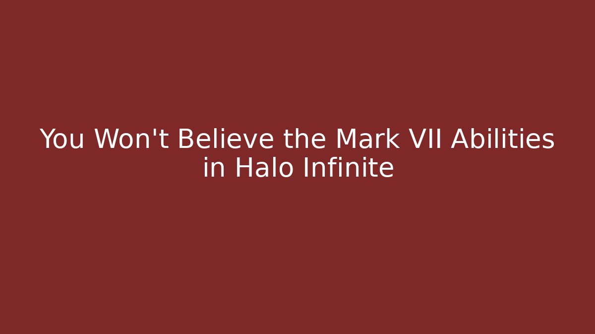You Won't Believe the Mark VII Abilities in Halo Infinite - Buddy Program