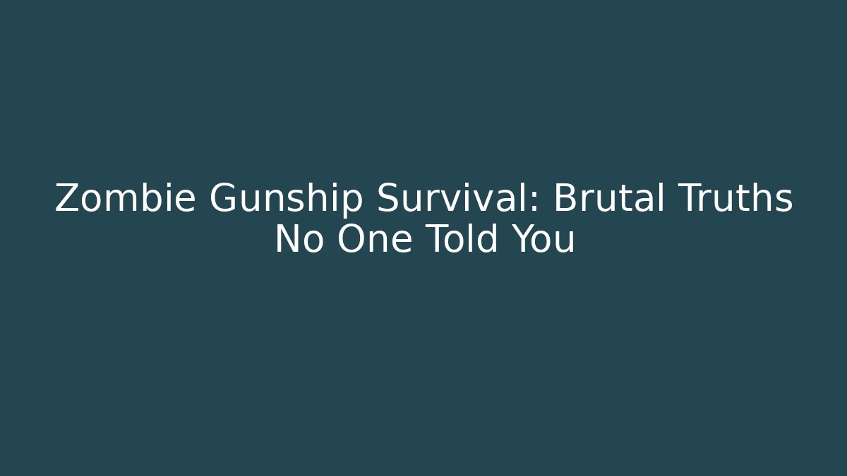 Zombie Gunship Survival: Brutal Truths No One Told You - Buddy Program